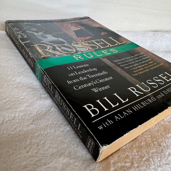 Bill Russell Celtics Legend Signed Autograph Russell Rules Book (To Dan), Rare - Picture 8 of 16